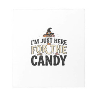 Vintage-Halloween-Süßigkeiten-Hexenhut-Shirt-Desig Notizblock
