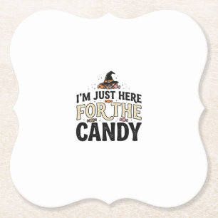 Vintage-Halloween-Süßigkeiten-Hexenhut-Shirt-Desig Untersetzer
