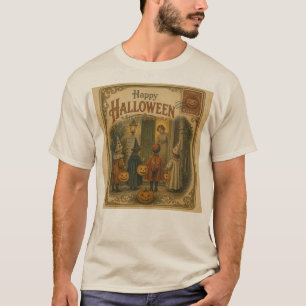 Vintage Halloween-Süßigkeiten oder Saures-Postkart T-Shirt