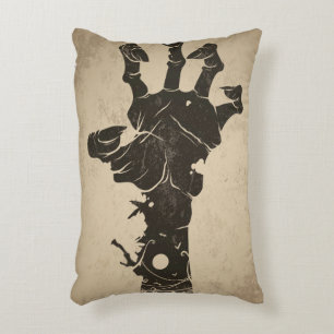 Vintage-Halloween-Symbol - Zombie-Hand Zierkissen