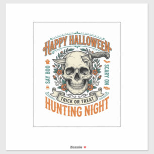 Vintage-Halloween-Totenkopf-Streich-oder-Überrasch Aufkleber