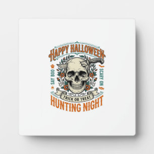 Vintage-Halloween-Totenkopf-Streich-oder-Überrasch Fotoplatte