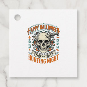 Vintage-Halloween-Totenkopf-Streich-oder-Überrasch Geschenkanhänger