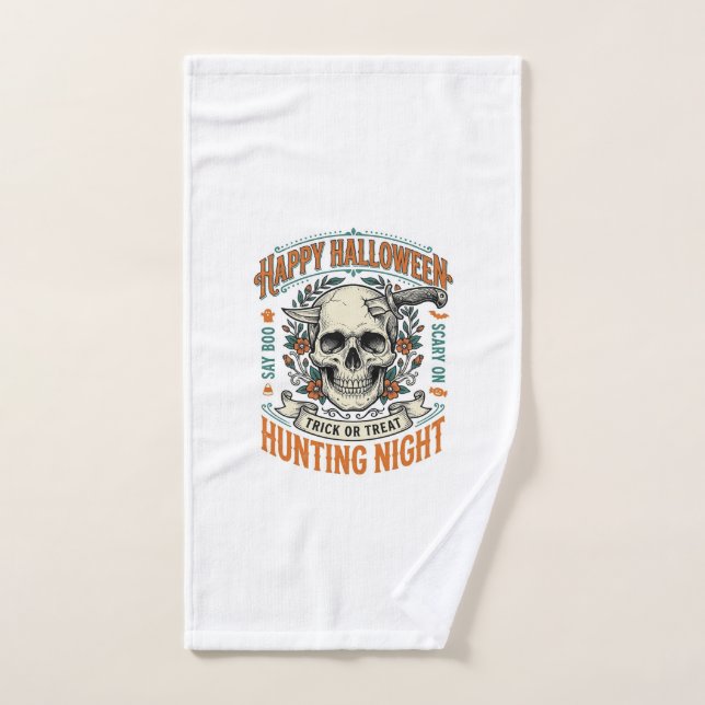 Vintage-Halloween-Totenkopf-Streich-oder-Überrasch Handtuch (Handtuch)