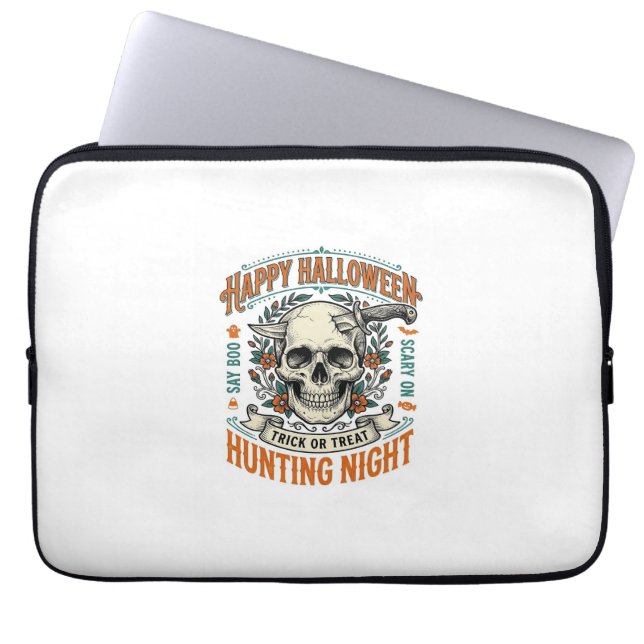 Vintage-Halloween-Totenkopf-Streich-oder-Überrasch Laptopschutzhülle (Vorderseite)