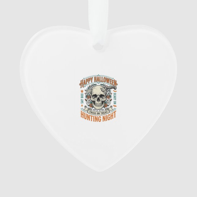 Vintage-Halloween-Totenkopf-Streich-oder-Überrasch Ornament (Vorderseite)