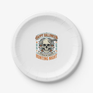 Vintage-Halloween-Totenkopf-Streich-oder-Überrasch Pappteller