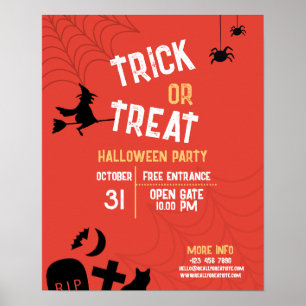 Vintage-Halloween-Trick-or-Treat-Halloween-Party Poster