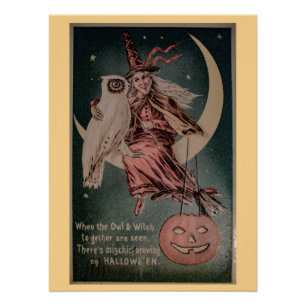 Vintage Halloween Unfug Brauerei Poster