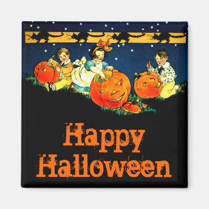 Vintage-Halloween-Viereckmagnet Magnet