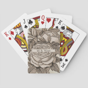 Vintage Halloween viktorianisch gothische Rose in  Spielkarten