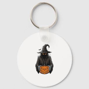 Vintage-Halloween-Vogelscheuchen-Kürbis-Shirt-Desi Schlüsselanhänger