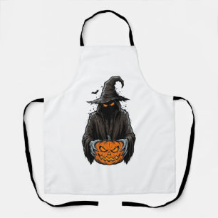 Vintage-Halloween-Vogelscheuchen-Kürbis-Shirt-Desi Schürze