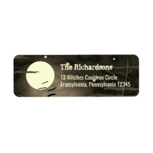 Vintage-Halloween-Vollmond-Fledermäuse-Rücksendead