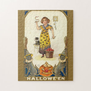 Vintage-Halloween: Vorbereitung auf die Party Puzzle