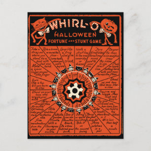 Vintage-Halloween-Wahrsage- und Actionspiel Postkarte