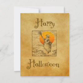 Vintage Halloween-Weihnachtskarte Feiertagskarte
