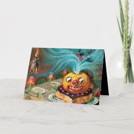 Vintage Halloween-Weihnachtskarte Karte