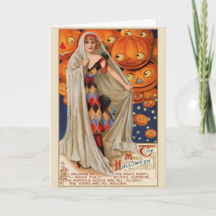Vintage-Halloween-Zauber-Grußkarte Karte