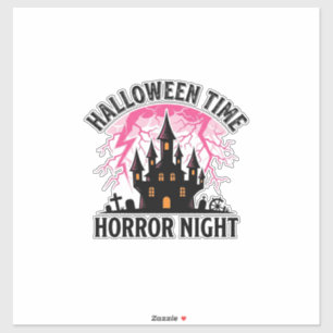 Vintage Halloween-Zeit Horror-Nacht Verlassenes Sc Aufkleber