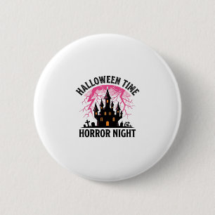 Vintage Halloween-Zeit Horror-Nacht Verlassenes Sc Button