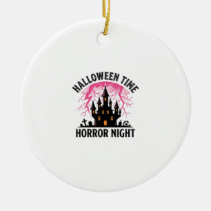 Vintage Halloween Zeit Horror Nacht Verlassenes Sc Keramik Ornament