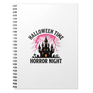 Vintage Halloween-Zeit Horror-Nacht Verlassenes Sc Notizblock