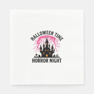 Vintage Halloween-Zeit Horror Nacht Verlassenes Sc Serviette