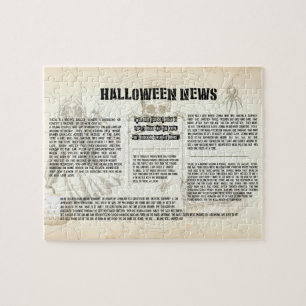 Vintage Halloween-Zeitung Puzzle