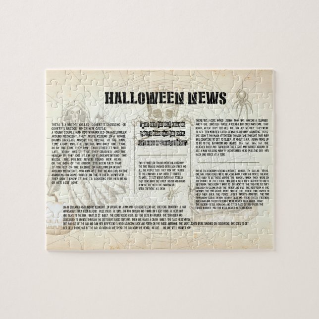Vintage Halloween-Zeitung Puzzle (Horizontal)