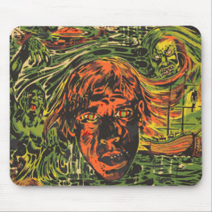 Vintage-Halloween-Zombies, Graffiti- Street-Art Mousepad