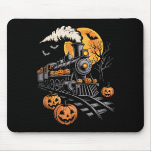 Vintage-Halloween-Zug Jack O Lantern Kürbis Männer Mousepad