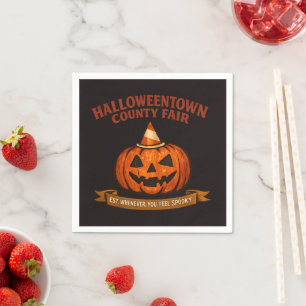 Vintage-Halloweentown-Landwirtschaftsmesse Retro-K Serviette