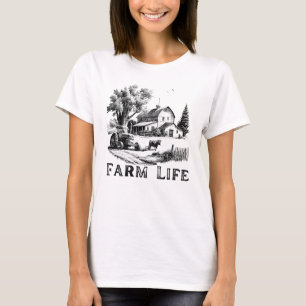 Vintage Haltbarkeit - rustikale Barnbauweise und T T-Shirt