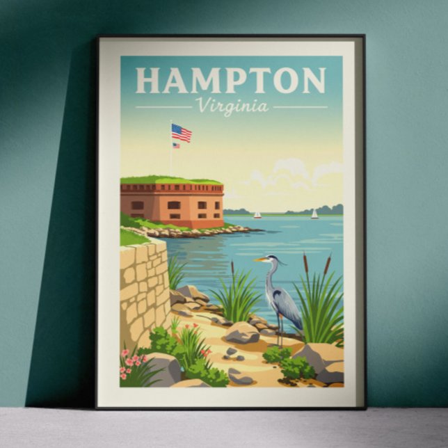 Vintage Hampton Virginia Poster (Von Creator hochgeladen)