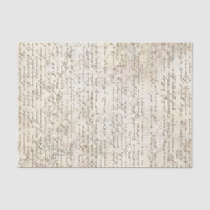 Vintage Hand Schriftschreiben Skriptkarte Seidenpapier