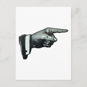 Vintage Hand zeigt Postkarte