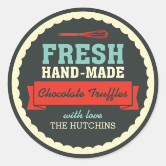 Vintage handgefertigte Geschenketiketten Runder Aufkleber