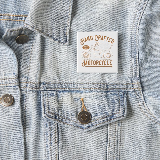 Vintage handgefertigtes Motorrad-Custom-Design Button (Von Creator hochgeladen)