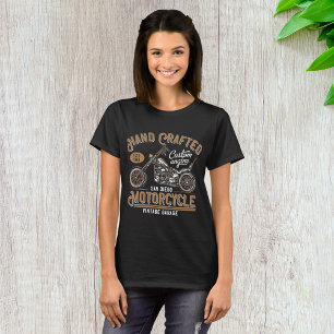 Vintage handgefertigtes Motorrad-Custom-Design T-Shirt