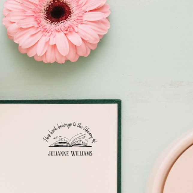 Vintage handgeschriebene Bibliothek Gummistempel (Von Creator hochgeladen)