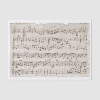 Vintage, handgeschriebene Musik-Torn-Edges-Decoupa Seidenpapier