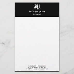 Vintage handgeschriebene Schwarz-weiße elegante Briefpapier