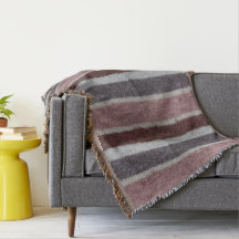 Vintage handgestrickte braune Streifen