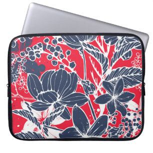 Vintage handGezeichnet Blume, elegantes Muster. Laptopschutzhülle