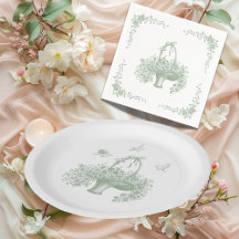 Vintage, handgezeichnete Grünanlage Elegant