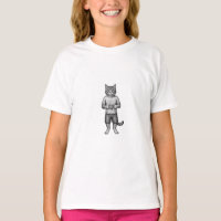 Vintage Handgezeichnete Katze trinkt Kaffee Linien