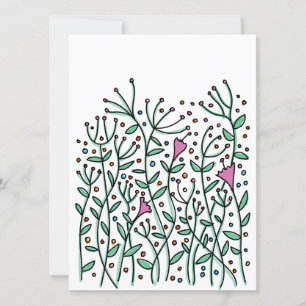 Vintage handgezogene Blume