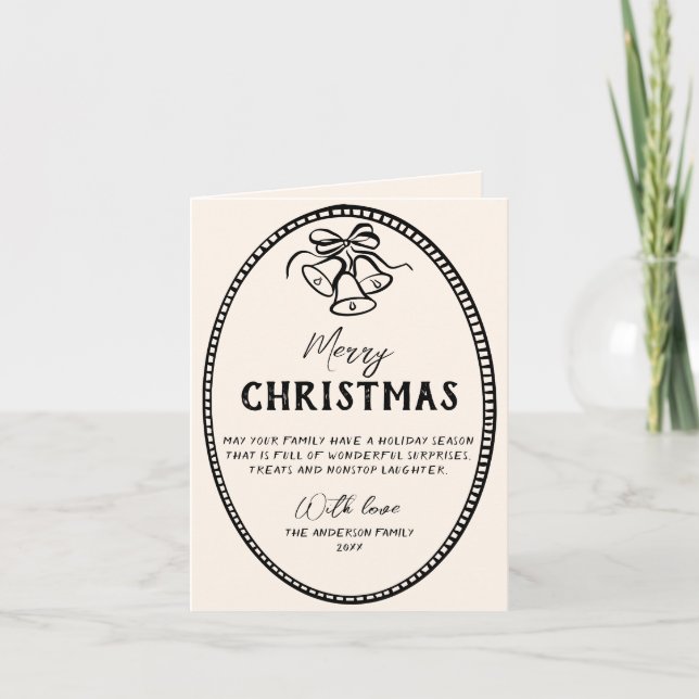 Vintage Handklingglocken Grenz Foto Weihnachten (Vorderseite)