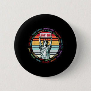 Vintage Hands-Off-Protest gegen Trump  Button